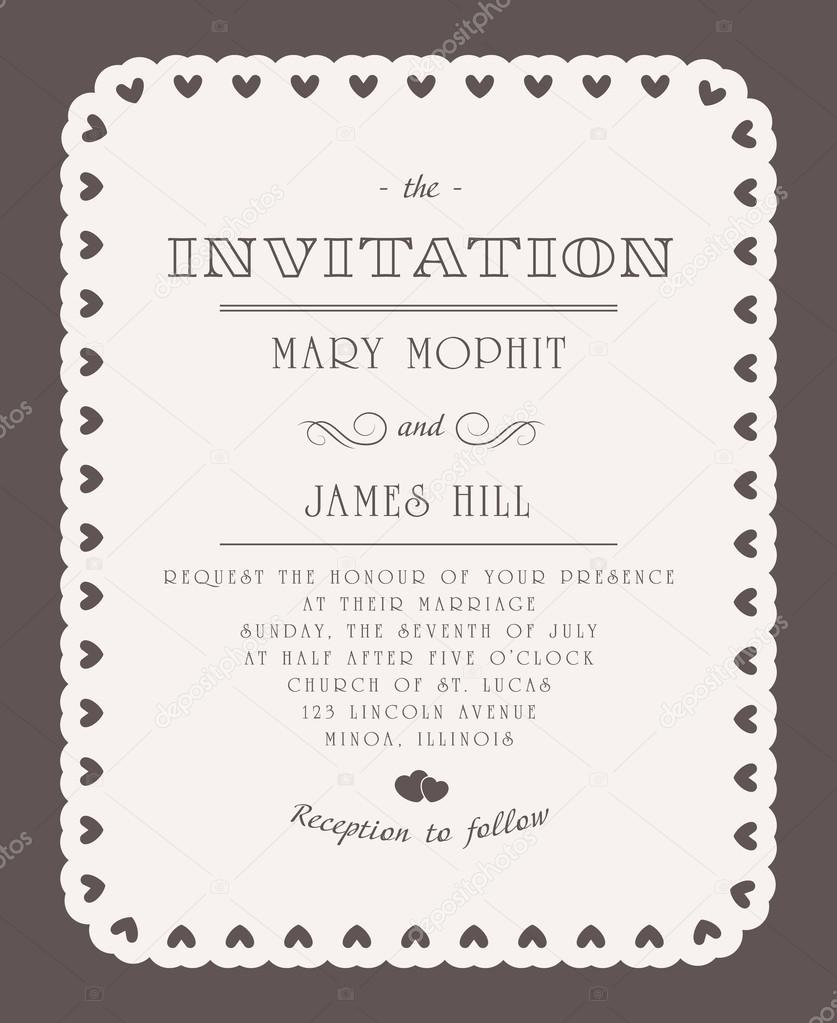 Vintage elegant invitation