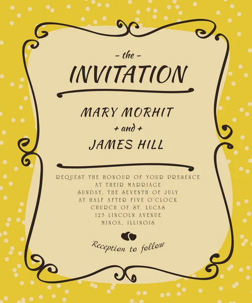 Scribble Invitation — Stock Vector