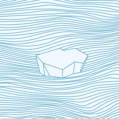 Buz Dağı. vektör çizim