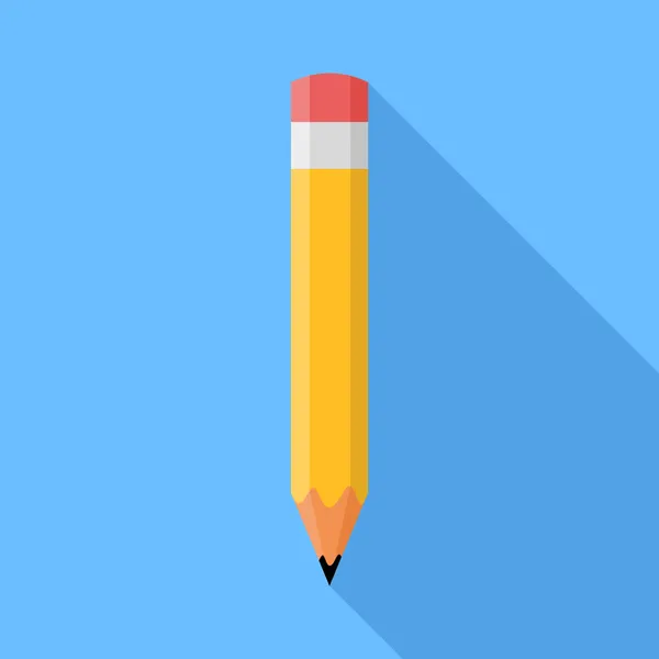 Pencil. Flat Design vector icon — Stock Vector