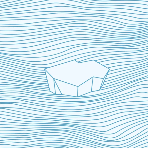 Eisberg. Vektorillustration — Stockvektor