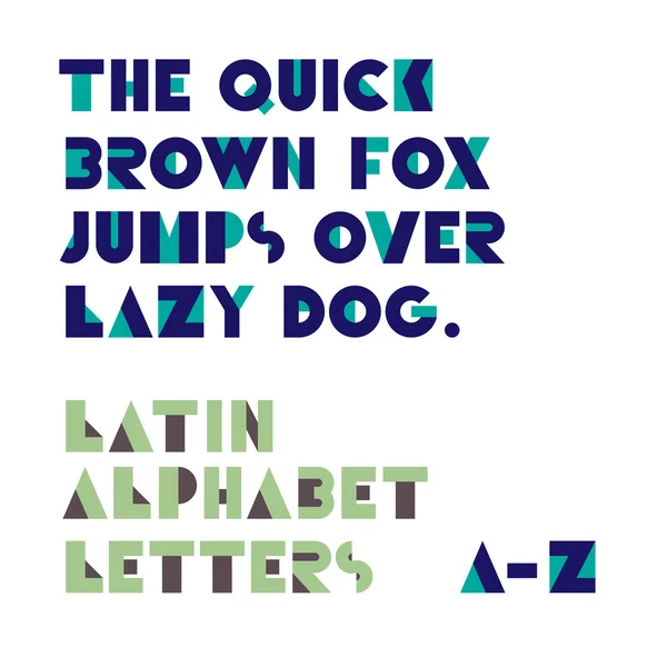 Геометричні фігури букви алфавіту. ретро шрифт. le латинський алфавіт — стоковий вектор