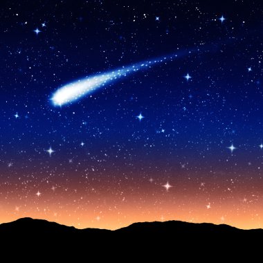 Starry sky at night clipart