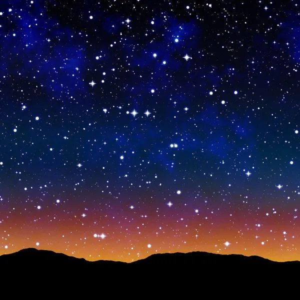 Starry sky at night — Stock Photo, Image