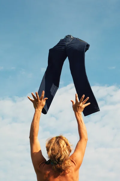 Flying trousers. — Stock Photo, Image