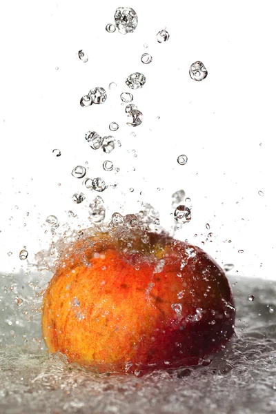 Apple and water. — Stock Photo, Image