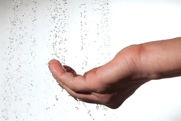 Hand en water. — Stockfoto