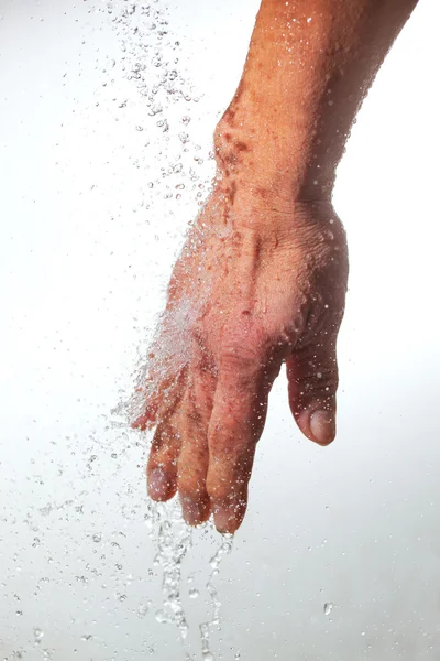 Kéz- és víz. — Stock Fotó