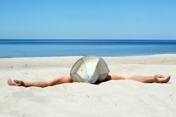 Zrelaksować się na plaży. — Zdjęcie stockowe