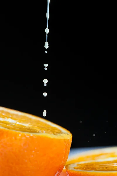 Orange et jus . — Photo