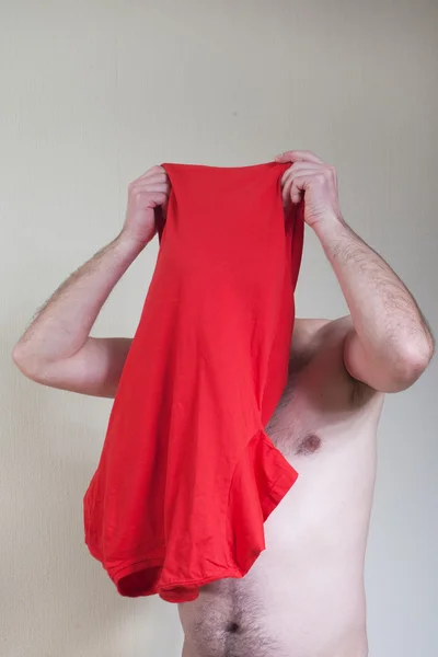 Man and shirt. — Stock Photo, Image