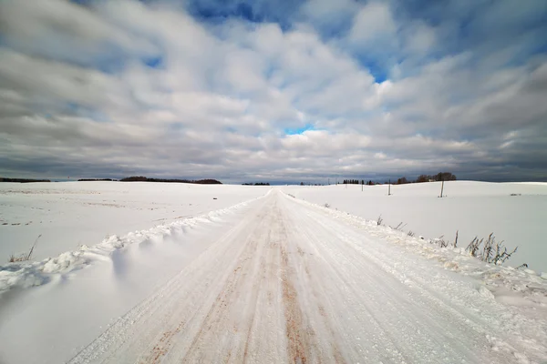 冬の道. — ストック写真