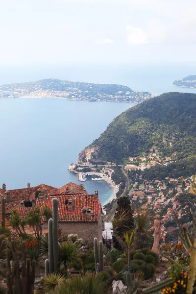 Eze vesnice a saint jean cap ferrat, Francie. — Stock fotografie