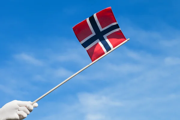 Bandeira da Noruega. — Fotografia de Stock