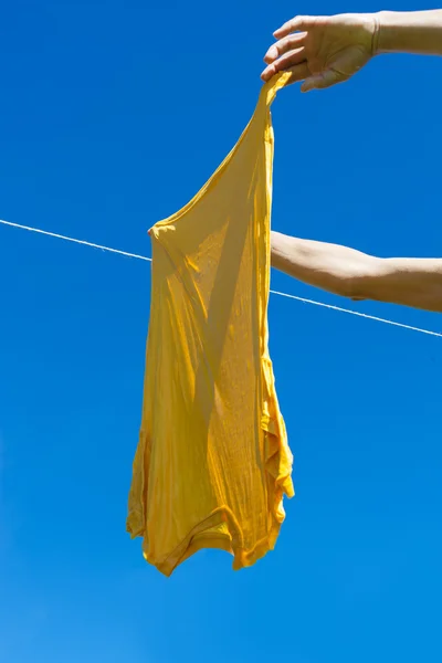 Yellow shirt. — Stock Photo, Image