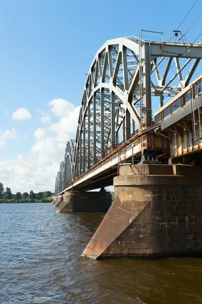 Riga railway bridge, Latvia. — Stock Photo, Image