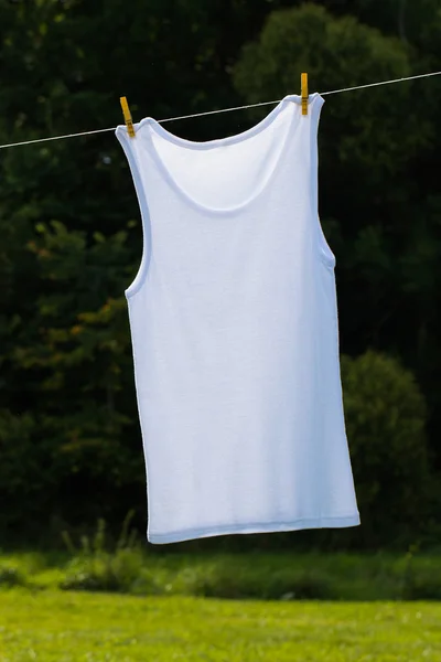 Wäscheleine und Hemd. — Stockfoto