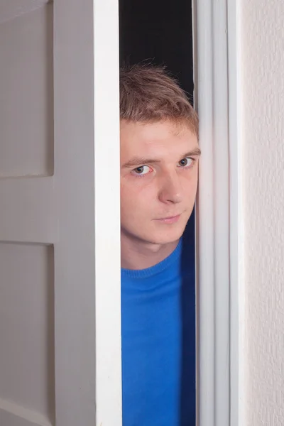 Homem e porta . — Fotografia de Stock