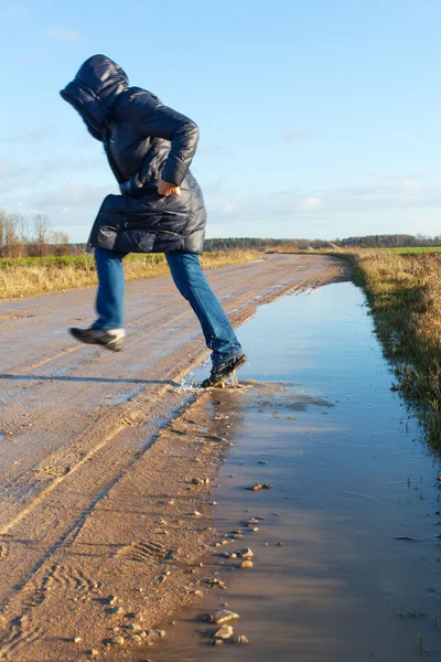 Löpande kvinna. — Stockfoto