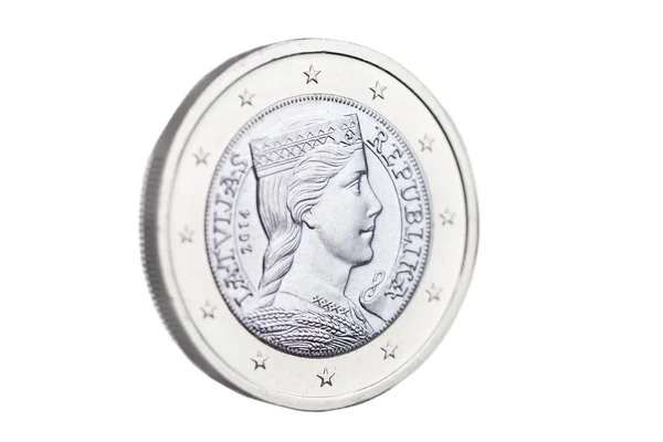 Latvian euro coin. — Stock Photo, Image