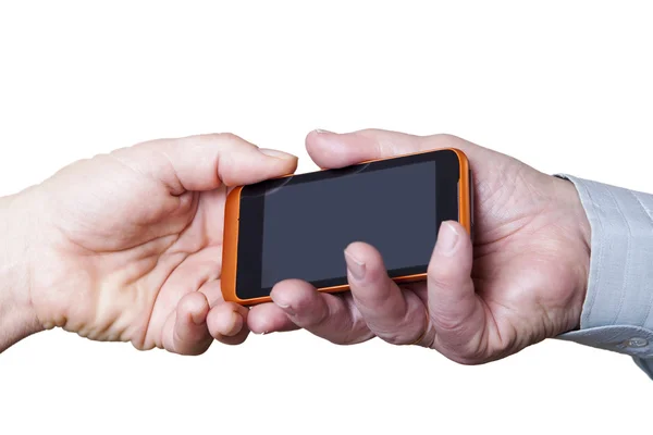 Phone and hands. — Stock Photo, Image