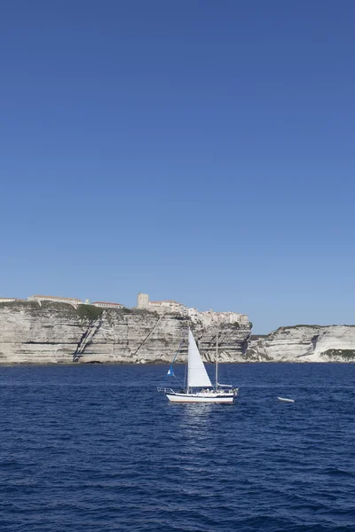 Corsica kust van bonifacio, Frankrijk. — Stockfoto