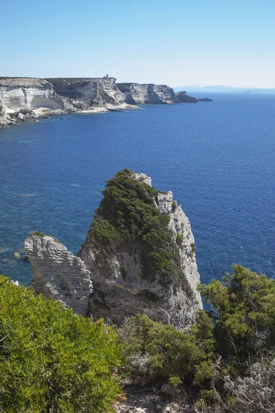 White cliffs , Corsica, France. — Stock Photo, Image