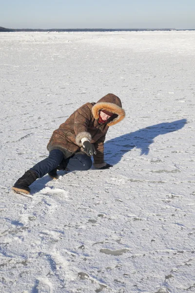 Slippery ice. — Stock Photo, Image