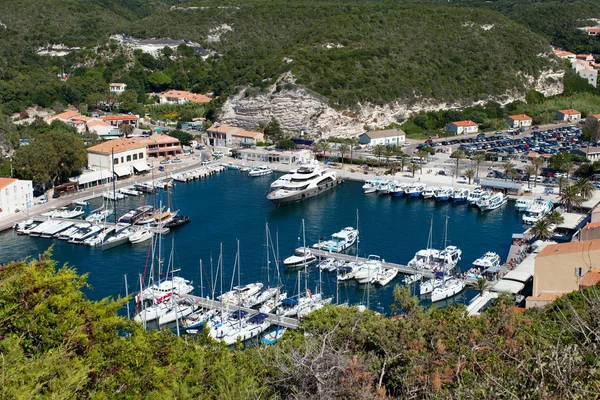 Bonifacio přístav, Korsika. — Stock fotografie