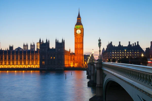 Big ben på natten, london, Storbritannien. — Stockfoto