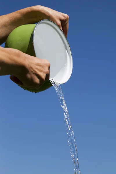 Kookpot en water. — Stockfoto