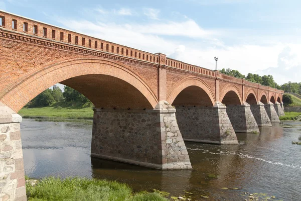 Kuldīga bridge, Lettland. — Stockfoto