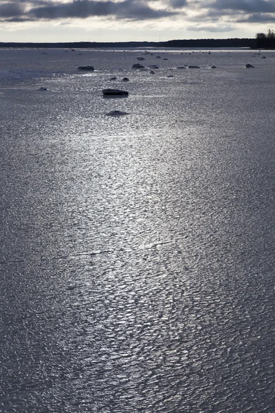 얼음 발트 해 해안. — 스톡 사진