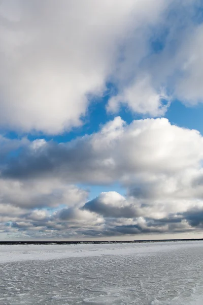 Costa baltica ghiacciata . — Foto Stock