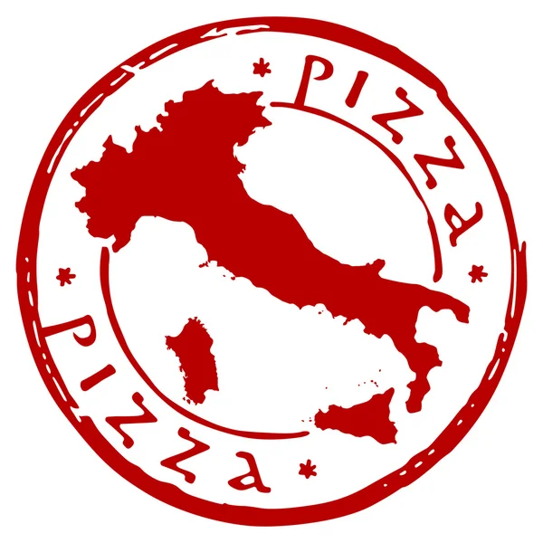 Sello de pizza — Vector de stock
