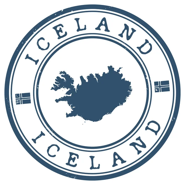 冰岛邮票 — 图库矢量图片