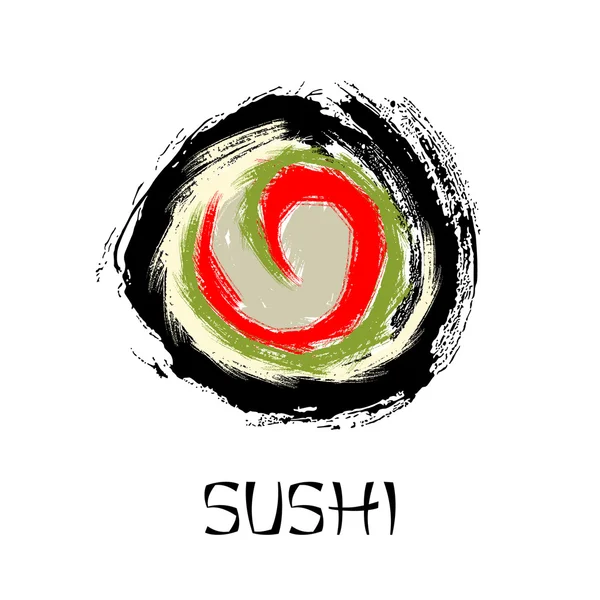 Sushi roll abstracto — Vector de stock