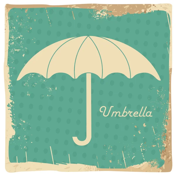 Vintage umbrella illustration — Stock Vector