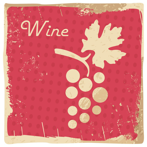 wine vintage illustration