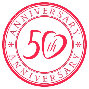Fifty Years Anniversary stamp clipart