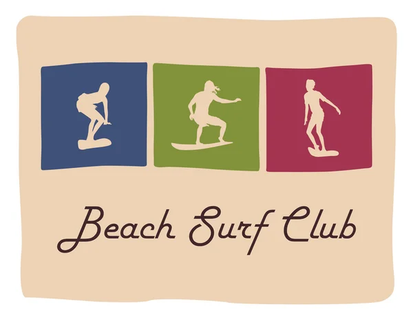 Strand surfclub — Stockvector