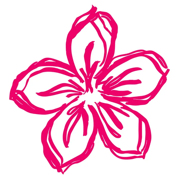 Roze bloem — Stockvector