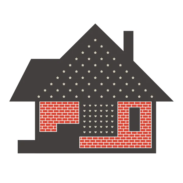 Στυλιζαρισμένη σπίτι διάνυσμα — Διανυσματικό Αρχείο