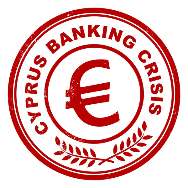 Cyprus banking crisis stamp — Stock Vector