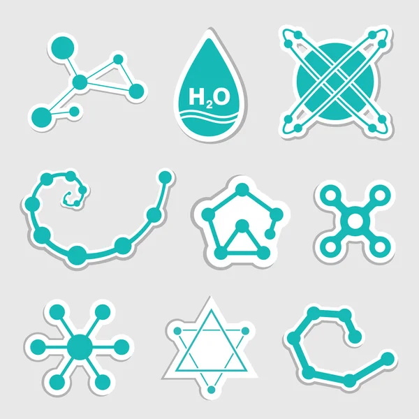 Iconos químicos — Vector de stock