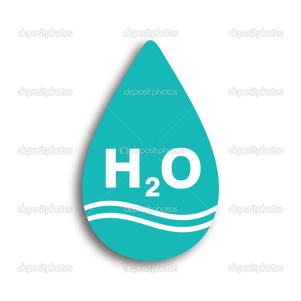 Sign of water. H2O. Template ideas for design.