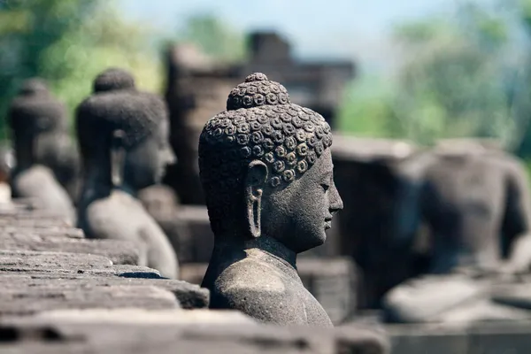 Buddha in borobudur, indonesien — Stockfoto