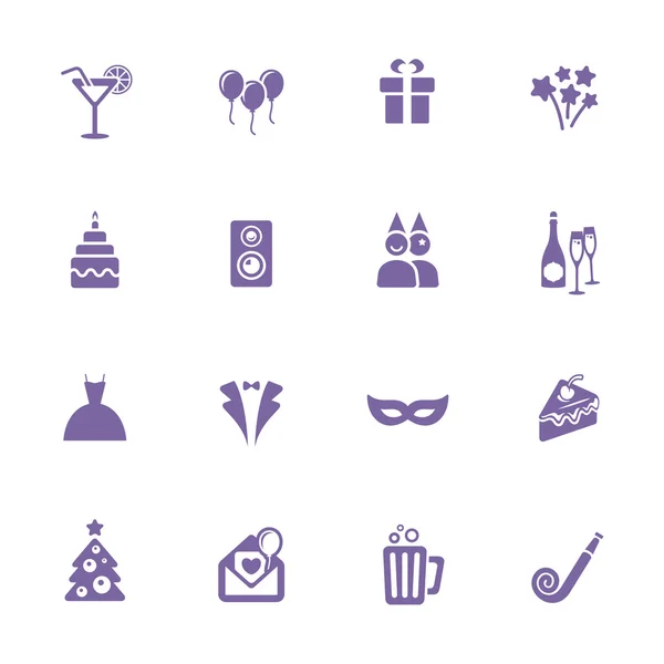 Iconos de fiesta — Vector de stock