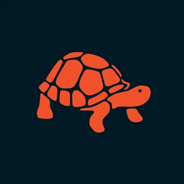 Tortuga naranja Vector Ilustración Arte — Vector de stock