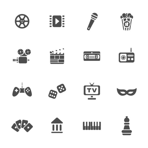 Multimedia icons vector set